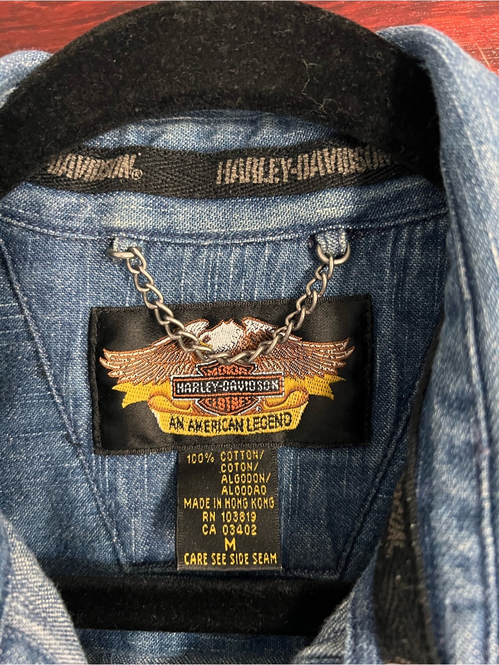 Harley Davidson Women’s Denim Button Down Embroidered size M - Picture 3 of 11